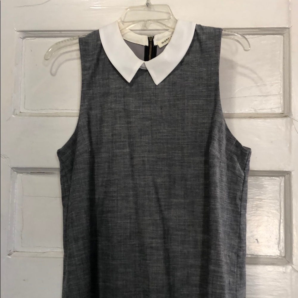 Gray dress with scallop bottom